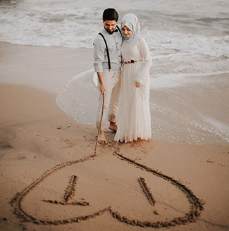 couple musulman heureux